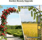 Square Tube Garden Arch Trellis, 10.5FT x 8.2FT Metal Arbor, Outdoor Trellis for Climbing Plants, Black - Image 6