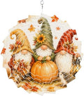10 Inch Fall Pumpkins Wind Spinner for Yard and Garden, Thanksgiving Autumn Gnomes Maple Leaves Hanging Ornaments Outdoor 3D Kinetic Wind Sculpture Spinners Indoor Outdoor Patio Décor Ornaments Gift by Unknown