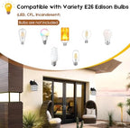 Brightever 2-Pack Dusk to Dawn Outdoor Wall Lantern, Exterior Light Fixtures with Photocell Sensor, Black Wall Light Waterproof, Waterfall Glass Outside Wall Sconce for Porch House Garage - Image 5
