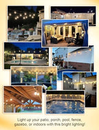 XMCOSY+ Outdoor String Lights, 120FT Patio Lights with 42 LED Bulbs - Image 6