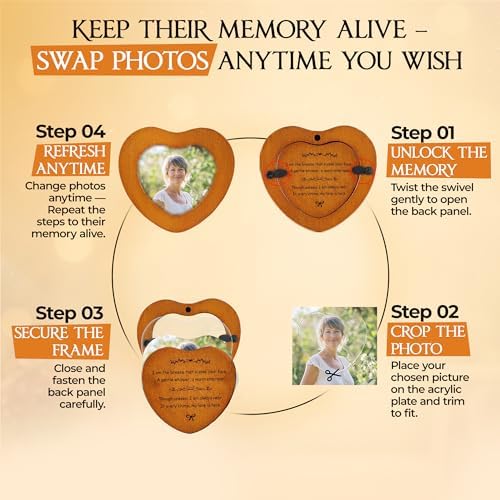 32 inch Black DIY Photo Insert Memorial Wind Chimes for Loss of Loved One - Image 3