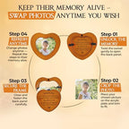 32 inch Black DIY Photo Insert Memorial Wind Chimes for Loss of Loved One - Image 3