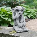 OLOMA Thinking Gargoyle Concrete Garden Statue Outdoor Gothic Decor Handcrafted Stone Fantasy Creature Sculpture Lawn Yard Patio Porch Courtyard Landscape Ornament Cement Beast Garden Accent by OLOMA