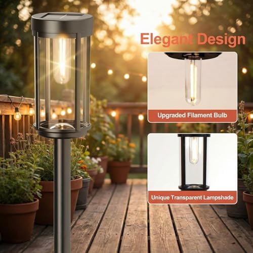 Sparkblaze Solar Pathway Lights Outdoor, 12 Pack, Warm White - Image 2