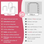 Thickened Tube Garden Arch Trellis - Metal Garden Arbor for Climbing Plants - Image 4