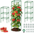 3 Pack Square Tomato Cage Heavy Duty Rust-Resistant Metal Tomato Trellis by Sidefusi