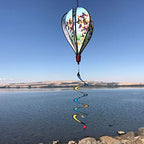 In the Breeze Butterfly Swarm 6-Panel Kinetic Hot Air Balloon Wind Spinner,11" W x 17" H, 26" Tail,1052 - Image 3