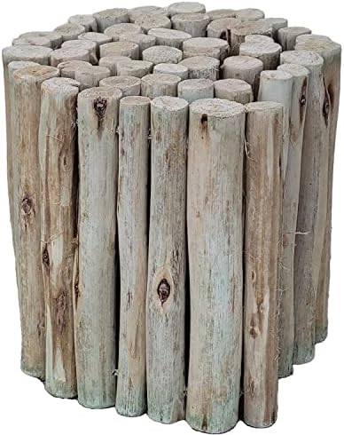 FOREVER BAMBOO Natural Eucalyptus Wood Solid Log for Garden Border Edging Landscaping Borders Lawn 72 in L x 12 in H x 1.25 in D by FOREVERBAMBOO