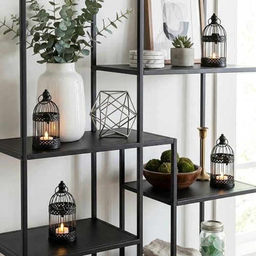 Vela Lanterns Bird Cage Decorative Candle Holders, Black, Mini, 4-Pack - Image 4