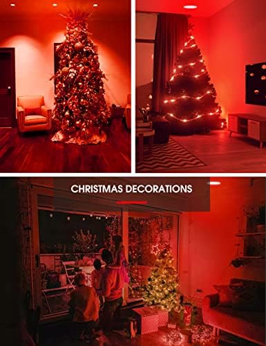 L LOHAS LED PAR38 Red Flood Light Bulbs, Christmas LED Flood Light Outdoor - Image 3