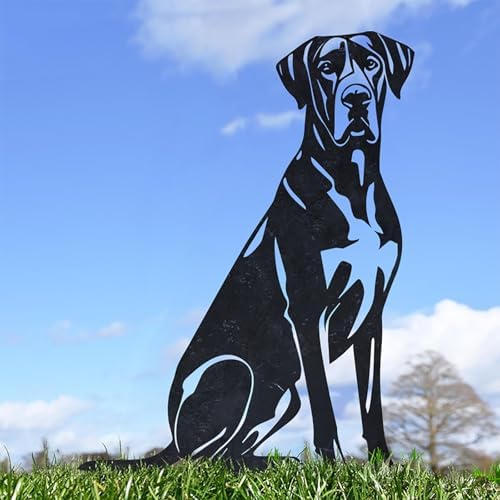 14" Great Dane Statue Garden Stake by Unknown