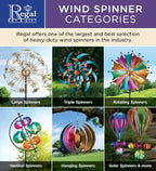 Regal Art & Gift Wind Spinner, Outdoor Metal Kinetic Yard Art with Stake - Image 6