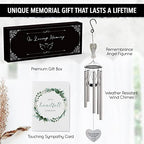 Angel Memorial Wind Chimes for Loss of Loved One - 34" Large Sympathy Wind Chimes, Memorial Gifts for Loss of Loved One Mother Father Husband Bereavement Chimes for Outside Deep Tone - Image 5