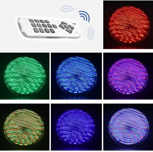 Garosa LED Swimming Pool Light 35W 12V RGB Underwater Lamp 3500LM Submersible Pool Light with Thickened Glass 18 Key Remote Controller for Inground Ponds Spas - Image 6