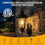 Porch Lights Outdoor Light Fixtures Wall Mount Exterior Lights - Image 4