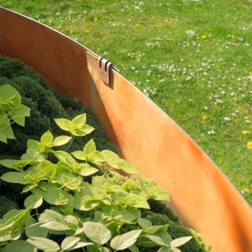 45PCS Brown 10inch Metal Landscape Edging Stakes, No Installation Rustic Heavy Duty Metal Edging Stakes for Landscaping Large Yard/Project - Image 4