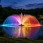 Pond Fountain Aerator with Lights, Large Fountain for Pond Lake Fish Farm by Unknown