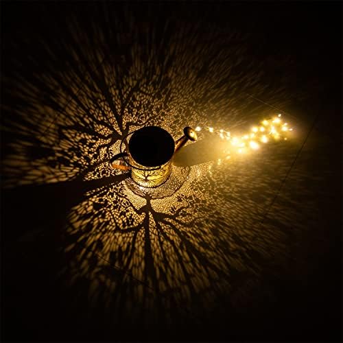JIAJIAMEI Large Solar Watering Can Lights Big Tree Outdoor Garden Decor, Waterproof Cascading LED Hanging Lights, Gifts for Mom Grandma Women Birthday Mother's Day - Yard Porch Patio Backyard - Image 2