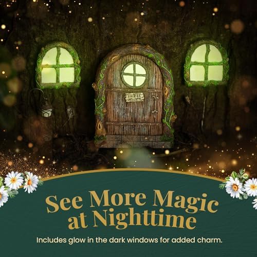 Fairy Doors for Trees with Glow in the Dark Mushrooms, Fairy Door, Fairy Garden, Fairy House Kit, Fairy Garden Accessories Outdoor kit, Fairy Doors for Trees Outdoor, Fairy Doors - Image 7