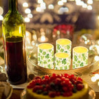 Pack of 4 St Patrick's Day Flameless Candles Bulk with Remote Watercolor Shamrocks Battery Operated Candles with Timer Flickering LED Elictric Pillar Lights for Holiday Decorations - Image 4
