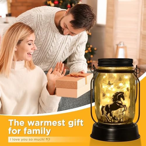 kyoryuger Horse Gifts for Women/Men Horse Lovers Solar Lantern Mom Birthday, Mothers Day, Christmas Valentine's Gifts, Solar Garden Decoration Outside for Yard, Patio,Backyard,Porch - Image 6
