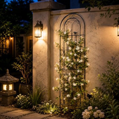 2 Pack 78.7" x 19.6" Iron Arch Decoration Garden Trellis, Metal Climbing Plant Trellis for Heavy Vines, Roses, Flowers, and Vegetables, Perfect for Gardens, Lawns. - Image 7
