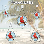 A Cardinal in The Tree Stained Glass Window Hanging Suncatcher Gifts 12" - Image 6