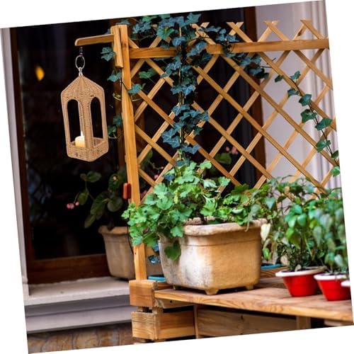 Handwoven Boho Lantern Shade Cover for Patio, Coffee PE - Image 6