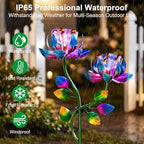 Solar Wind Spinner Outdoor 2-in-1 Garden Decor with LED Lights - Image 3