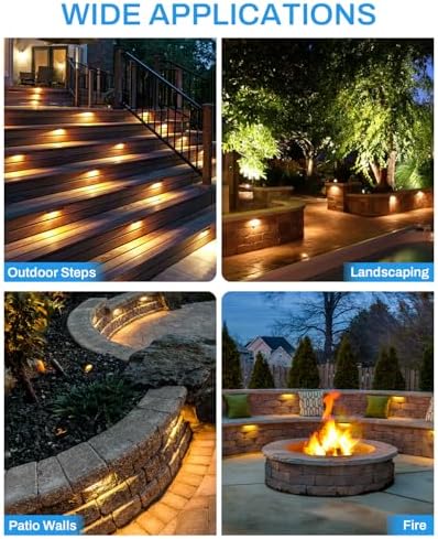 HIBOITEC Hardscape Lighting Low Voltage 7 Inch Retaining Wall Lights 6Pack - Image 3