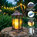 2 Pack 14'' Outdoor Solar Lanterns, Large Solar Lanterns Outdoor Waterproof - Image 5