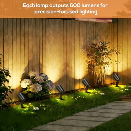 SUNTHIN 4 Pack Outdoor Landscape Lights, 600LM LED Spot Lights - Image 5
