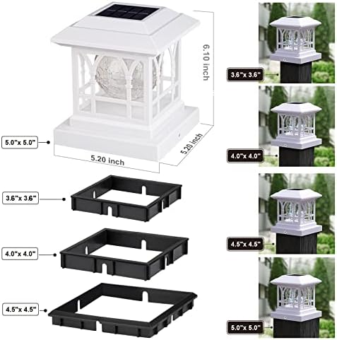 Solar Post Cap Lights Warm White & RGB Automatic Cycling 2 Modes - Image 4
