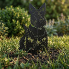 Dog Metal Garden Stake - Weatherproof Dog Silhouette Yard Art, Decorative Outdoor Sign for Lawn & Patio, Heartfelt Gift for Scottish Terrier Lovers(Sit,10") - Image 2