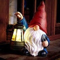 Garden Gnomes Statues Outdoor Decor with Shovel Solar Gnome with Lantern LED Lights,Terrace Xmas Courtyard Lawn Patio Porch Decoration Birthday Christmas Housewarming Gift for Mom Women by WONDHOME