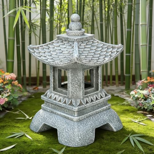 Zen Garden Pagoda Statue, Zen Asian Pyramid Garden Statue, Resin Zen Fountain-Like Tower for Weddings, Patios, Gardens & Landscaping - Image 3