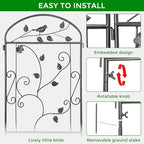 4 Pack Garden Trellis for Climbing Plants, 71 x 20 inch Rustproof Heavy Duty Metal Trellis for Climbing Rose Vine Clematis, Perfect for Premium Patio Decor & Luxury Outdoor Garden Design, Silver Gray - Image 5