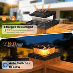 Solar Post Cap Lights, Black, 4x4/5x5, 18-Pack - Image 2