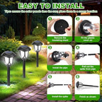 Tuanse 20 Pcs Solar Outdoor Garden Pathway LED Lights Bulk, White Light - Image 3