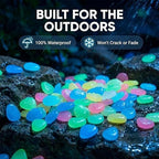 Colorful Glow-in-The-Dark Garden Stones, 2026 New Stepping Stone Kit, Night Guide Pebbles, Luminous Glow Stones for Outdoor, Glow Rocks for Landscaping (Orange,1000 Pcs) - Image 2