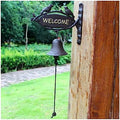 Decorative Vintage Manually Shaking Doorbell - Heavy Duty Cast Iron Wall Hanging Bell Welcome Sign - Indoor Outdoor Wall Mounted Dinner Bell - Garden Home Wall Art Decoration by Unknown