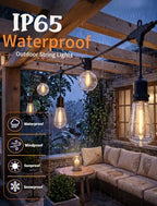 30FT 19-Light T Shape Outdoor String Lights, ST38 G40 Patio Lights - Image 3