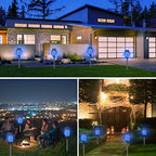 Blue Solar Lights Outdoor, 12 Pack Solar Torch Lights - Image 4