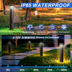 LED Bollard Landscape Pathway Light, 24W 42inch, 0-10V Dimmable, 3CCT - Image 5