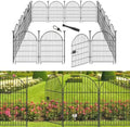 Garden Fencing Animal Barrier 24 Panels, 32 in(H) x 54 Ft(L) No Dig Fences for Dogs, Black Rustproof Metal Wire Garden Fence with Gate, Temporary Dog Fence for Patio Outdoor Yard by Okaygardn