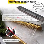 Stainless Steel Waterfall Fountain for Pools, Relaxing Outdoor Courtyards & Patios, Modern Garden Decor, Tranquil Water Feature, Durable & Stylish Design(Silver,145cm/57) - Image 3