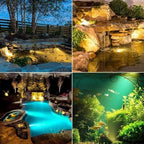 2 Pcs Submersible Fountain Lights - 10W Outdoor Pool Light, RGB Aquarium Lighting, with Remote Control Spotlight, IP68 Waterproof Underwater Pond Lamp, Landscape Light,(10W(220V)) - Image 5
