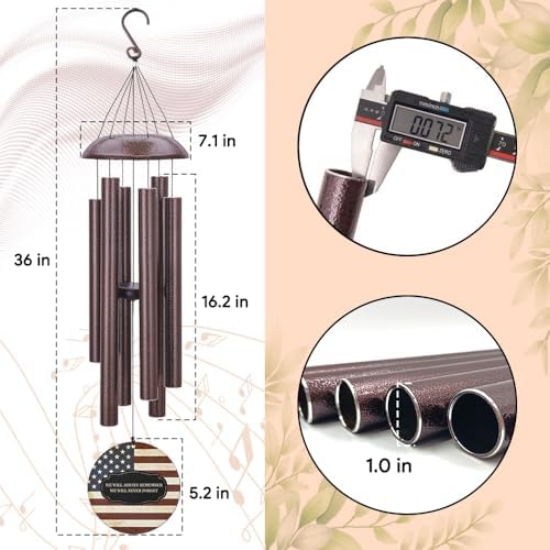 Personalized Memorial Wind Chimes for Loss Beloved Veteran - Image 7