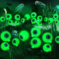 ZFNN Solar Halloween Decorations, 4 Pack 24 LED Spooky Eyeball Lights, Outdoor Waterproof Solar Green Firefly Lights for Garden Yard Patio Pathway Lawn Halloween Party by ZFNN