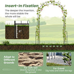 Giantex Garden Arch Trellis, 7.9 FT Metal Wedding Arbor for Ceremony - Image 4